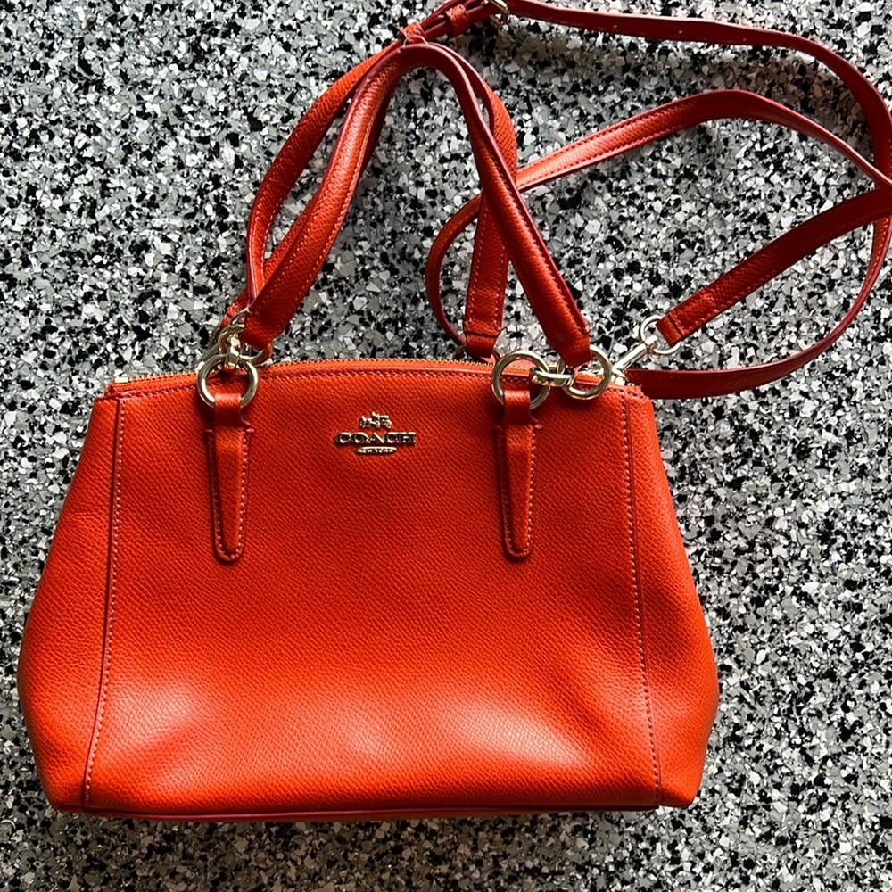 Orange coach bag